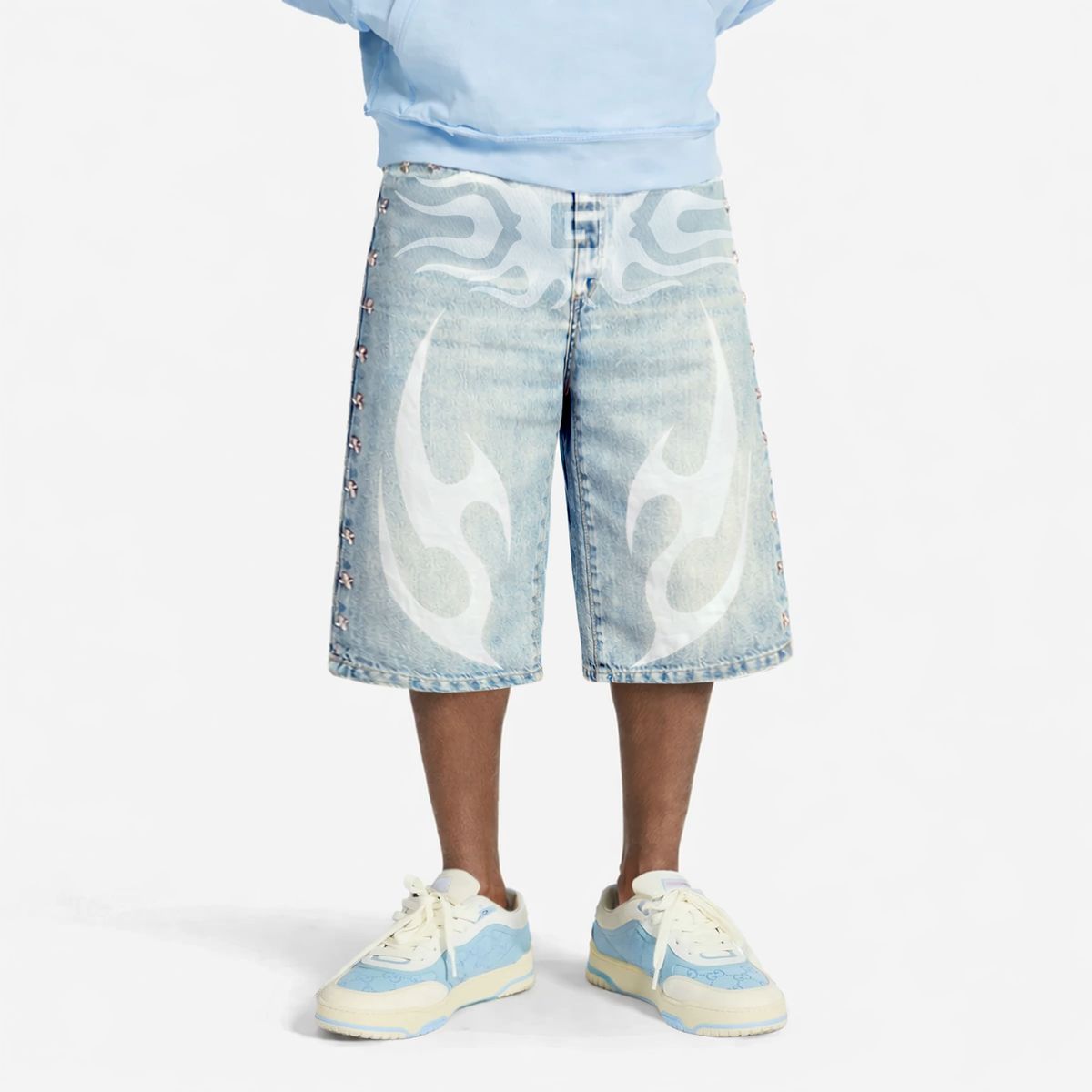 IGNITE” JORTS blue