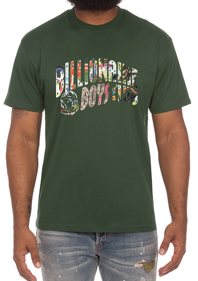 Curve Collage Tee - Green