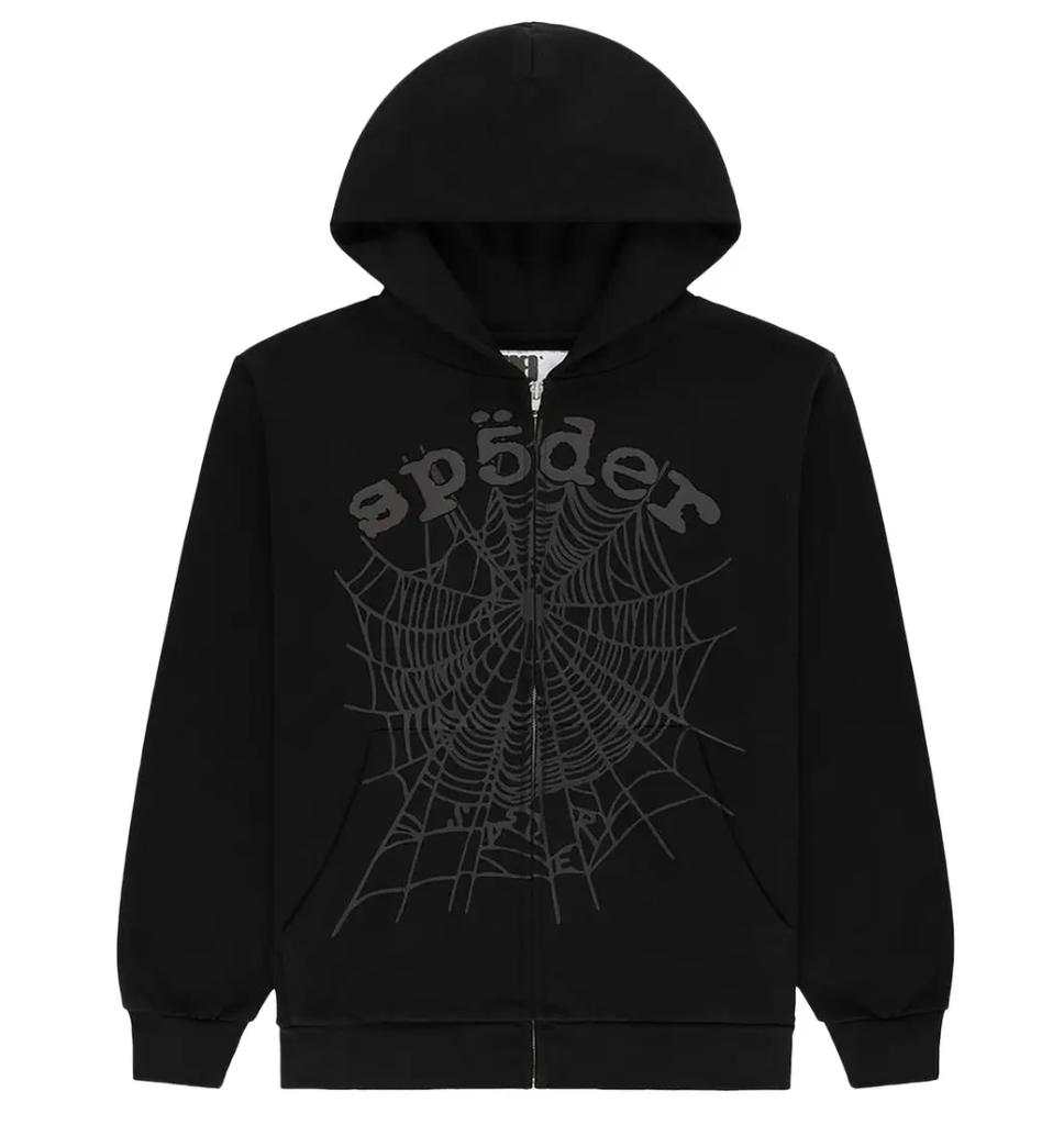 Sp5der OG Web Phantom Zip Up - Black