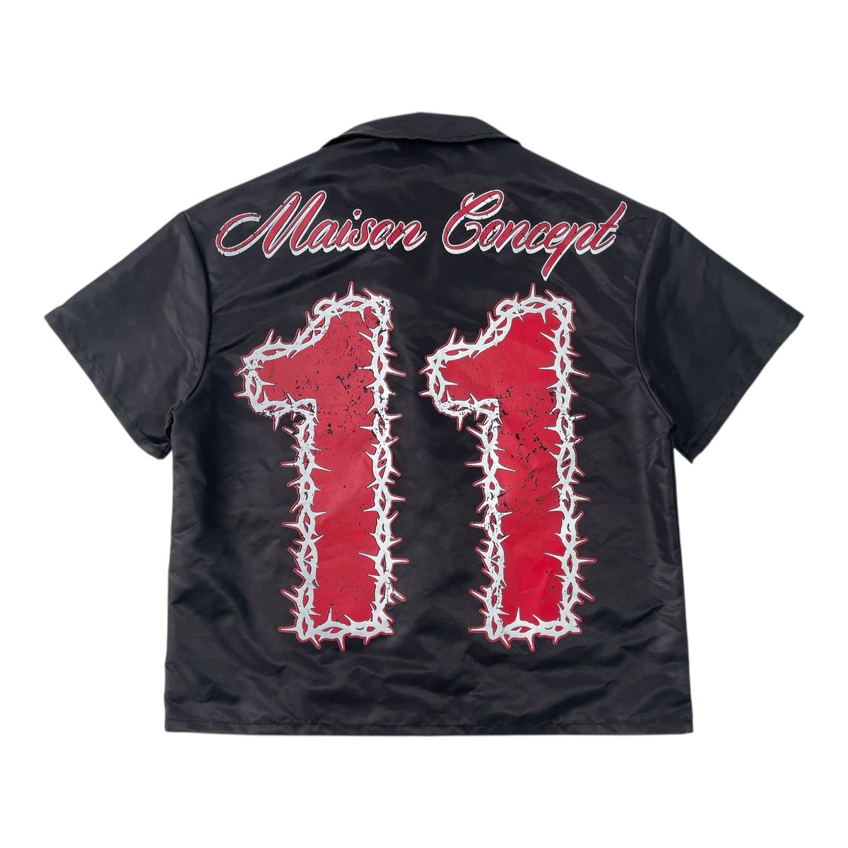 11 Button Shirt - Red/Black