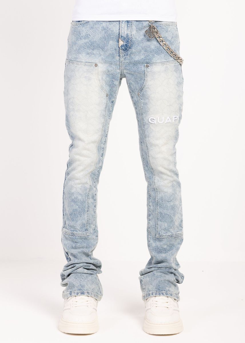 Aqua Blue Sashiko Denim