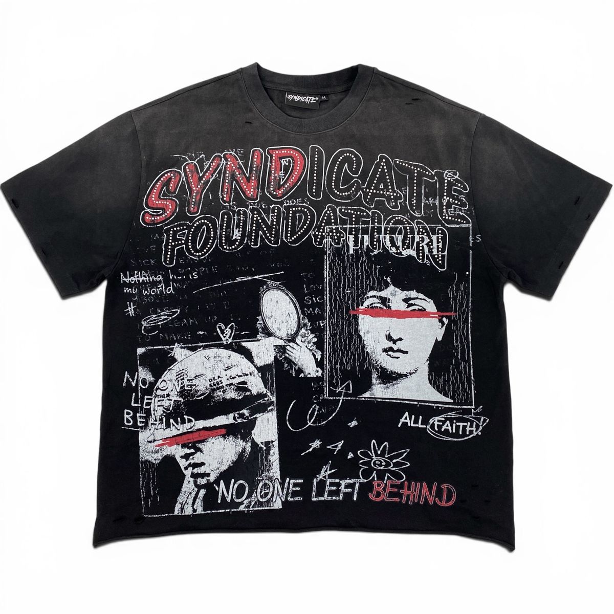 Left Behind Tee - Black Wash