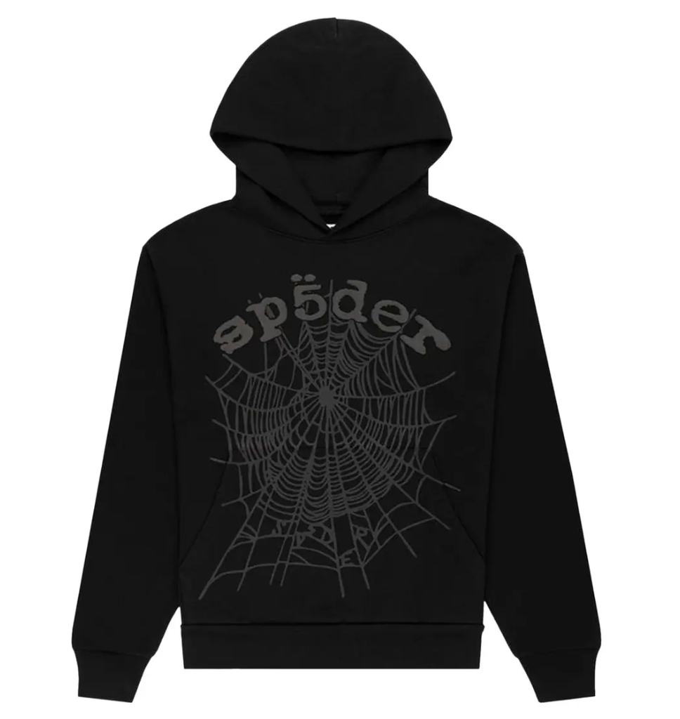Sp5der Phantom Hoodie - Black/Grey
